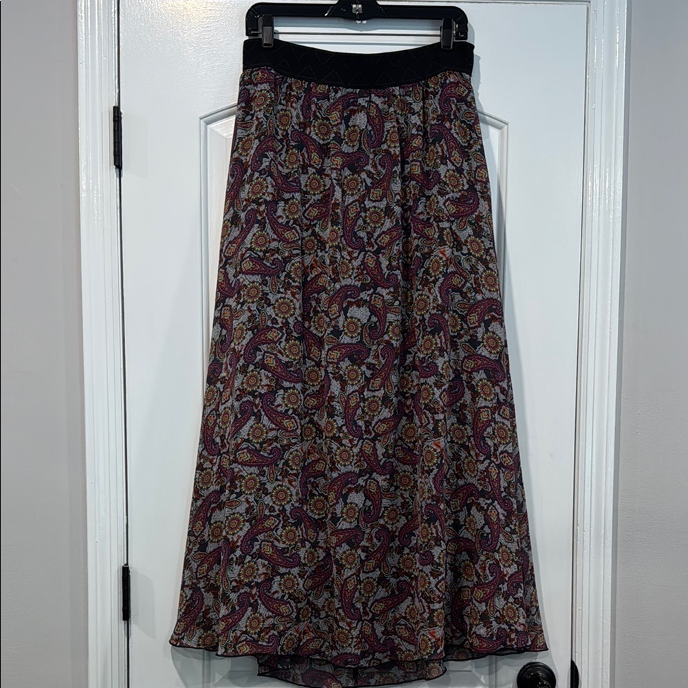 LulaRoe Floral Paisley Maxi Skirt Size Medium
